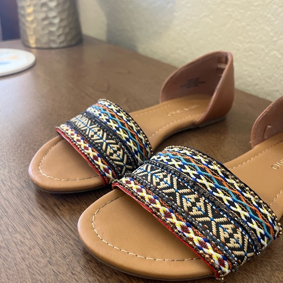 Summer Boho Slip on Open Toe Sandles/Slides - Picture 3 of 4